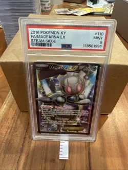 2016 POKEMON XY STEAM SIEGE #110 FULL ART/MAGEARNA EX PSA 9 - Image 1