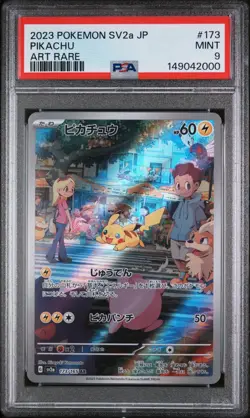 2023 Pokemon SV2a JP Pikachu Art Rare #173 PSA 9 - Image 2