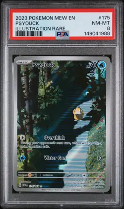 2023 POKEMON MEW EN-151 ILLUSTRATION RARE #175 PSYDUCK PSA 8 - Image 2