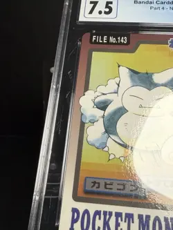 1997 Pokemon Bandai Cardass Part 4 Snorlax #143 CGC 7.5 (Slight Scratch on Slab) - Image 3