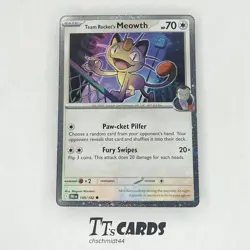 Pokemon Team Rocket's Meowth #149/182 Destined Rivals English Cosmos Holo - Image 1