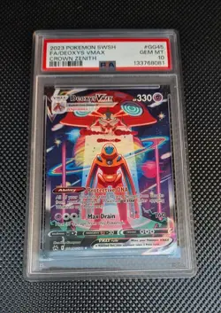 2023 Pokemon Crown Zenith Deoxys VMAX GG45/GG70 PSA 10 GEM MINT Galarian Gallery - Image 1