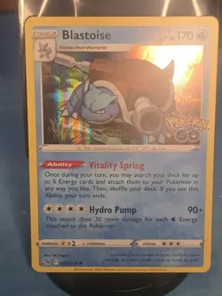 Pokemon TCG Blastoise 17/78 Pokemon GO Set Holo - Image 1