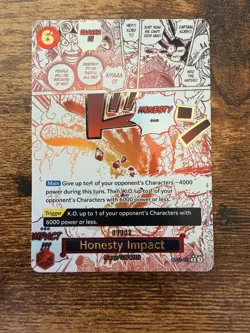 One Piece TCG A Fist of Divine Speed Honesty Impact Event Manga Art OP11-018 R! - Image 1