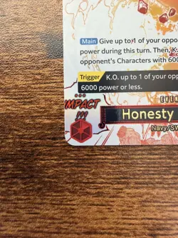 One Piece TCG A Fist of Divine Speed Honesty Impact Event Manga Art OP11-018 R! - Image 2