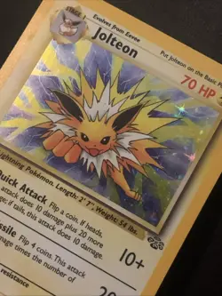 Jolteon 4/64 Pokemon Card TCG Jungle Unlimited Edition Holo Rare WOTC VLP - Image 2