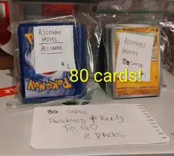 Pokemon Ascended Heroes Bulk Lot of 80 Pokemon Cards No Duplicates NM - Image 1