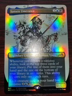 1x FOIL BORDERLESS SATORU UMEZAWA - Kamigawa - MTG - Magic the Gathering - Image 1