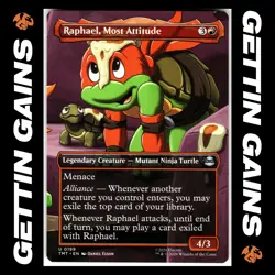 Raphael, Most Attitude - Borderless - 0199 - UC - Non-Foil - TMNT - MTG - NM/M - Image 1