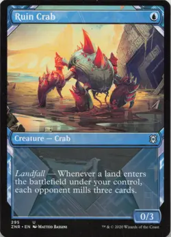 Ruin Crab Showcase U Zendikar Rising 295 LP MTG - Image 1