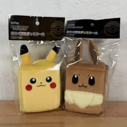 Pokemon Card Game Scarlet & Violet Plush Deck Case Pikachu & Eevee Set US SELLER - Image 1
