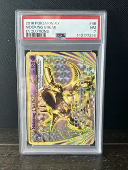 Pokemon Nidoking TCG Holo Rare Card Evolutions Series 46/108 Break Point PSA 7 - Image 1