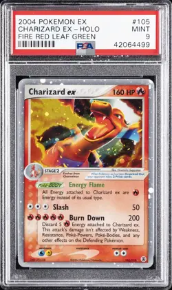 2004 POKEMON EX FIRE RED & LEAF GREEN #105 CHARIZARD EX-HOLO PSA 9 - Image 1