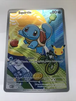 First Partner Illustration Squirtle Promo Full Art Holo 039 Pokemon - Image 1