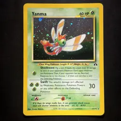 Pokemon Vintage Holo Rare Yanma 17/75 Neo Discovery WotC - Image 1