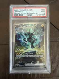 2025 POKEMON BLK EN-BLACK BOLT SPECIAL ILLUSTRATION RARE #166 ZEKROM EX PSA 9 - Image 1