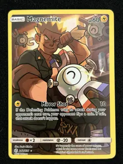 Pokemon TCG Magnemite 242/236 Secret Rare Holo Basic Sm-Cosmic Eclipse - Image 1