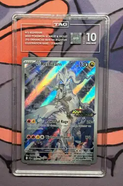 2025 Pokemon N's Reshiram #167/159 Enhanced Booster Topper Stamped - TAG 10 - Image 1