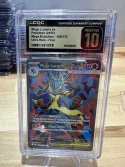 Pokemon TCG Holo Ultra Rare Lucario Mega Evolution 160/132 CGC Pristine 10 - Image 1