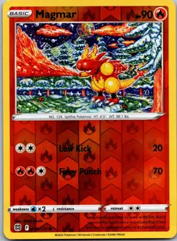Magmar 019/172 - SWSH09: Brilliant Stars Pokemon NM Reverse Holofoil - Image 1