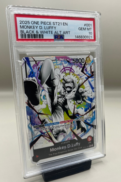 One Piece ST21-001 Monkey D Luffy Gear 5 Starter Deck 21 Alt Art Parallel PSA 10 - Image 2