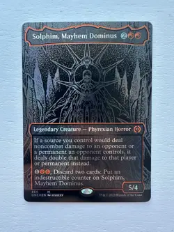 MTG Solphim, Mayhem Dominus (Oil Slick Raised Foil) Phyrexia: All Will Be One NM - Image 1