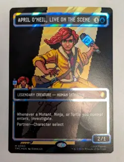 MTG Teenage Mutant Ninja Turtles APRIL O'NEIL LIVE ON THE SCENE 8-Bit Surge Foil - Image 1