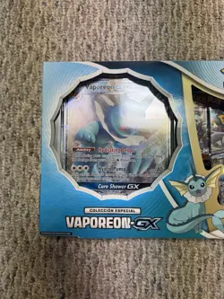 Vaporeon GX Pokemon TCG Special Collection Box ERROR BOX Spanish And English 🔥 - Image 2