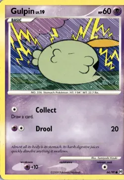 Gulpin (66) 66/99 Arceus Pokemon Card TCG - Image 1