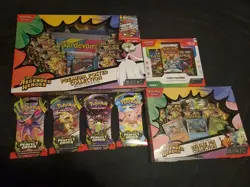 Sealed Pokemon Lot Poster Collection,First Partner, Deluxe Pin & 4 P.O. Boosters - Image 1