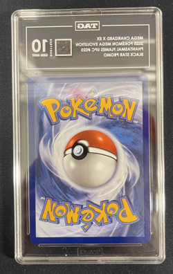 2025 POKEMON MEGA CHARIZARD X EX PHANTASMAL FLAMES #023 BLACK STAR PROMO TAG 10 - Image 2