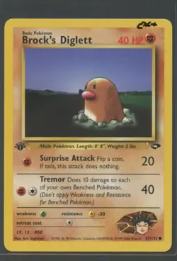 Brock's Diglett 1. Edition | Gym Challenge 67/132 | Pokemon Karte EN EXC+ WOTC - Image 1