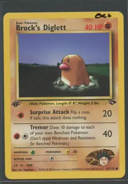 Brock's Diglett 1. Edition | Gym Challenge 67/132 | Pokemon Karte EN EXC+ WOTC - Image 3