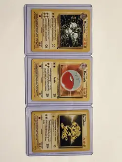 Vintage Pokemon Base Set Magneton Electrode Electabuzz Lot 9/102 21/102 20/102 - Image 3