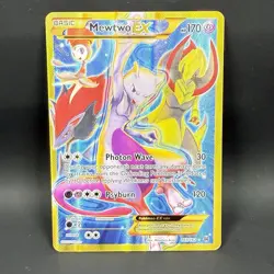 Pokemon Mewtwo EX 163/162 LP Full Art Secret Rare XY Breakthrough - Image 1