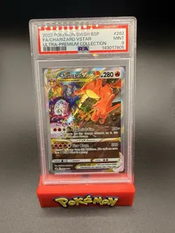 2022 POKEMON SWSH BLACK STAR PROMO #262 FULL ART/CHARIZARD VSTAR PSA 9 - Image 1