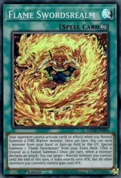 Flame Swordsrealm - MZMI-EN006 - Super Rare - 1st Edition Near Mint Yugioh Card - Image 1