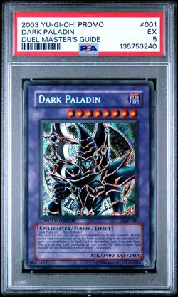2003 YU-GI-OH! PROMO DUEL MASTER'S GUIDE #001 DARK PALADIN PSA 5 - Image 1
