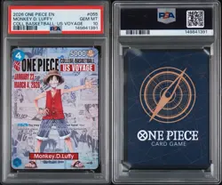 2026 ONE PIECE PROMOS COLLEGE BASKETBALL US VOYAGE MONKEY D. LUFFY PSA 10 - Image 1