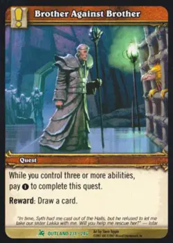 World of Warcraft TCG Brother Against Brother - Fires of Outland 231/246 - Image 1
