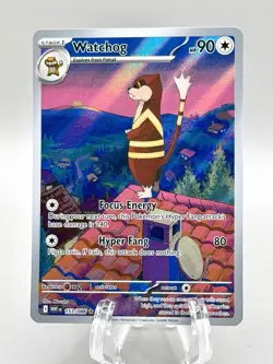 Watchog 153/086 Illustration Rare Holo Card SV: White Flare Pokemon TCG NM - Image 1