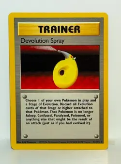Devolution Spray 72/102 Pokemon Card TCG Base Set Unlimited Non Holo LP - Image 1