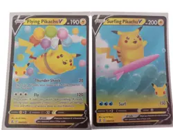 Flying/Surfing Pikachu V/ VMAX Celebrations Pokemon 4 X Card Set #Live - Image 2