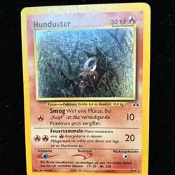 Pokemon Card Hunduster Houndour 5/75 TGC Neo Discovery SWIRL - Image 1