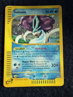 Suicune H25/H32 Holo Rare Aquapolis e-Reader 2002 Pokemon Card - Image 3
