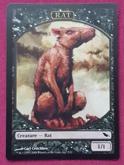 Magic The Gathering SHADOWMOOR RAT token card MTG - Image 1