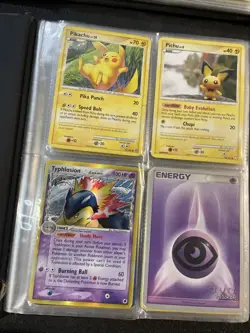 Pokemon Card Collection Lot 2006-2008 - 125 Or So Cards In Book Typhlosion Pichu - Image 3