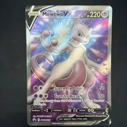 Pokemon TCG Mewtwo v SWSH229 Ultra Rare Black Star Promo Card NM - Image 1