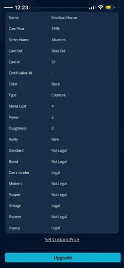 Krovikan Horror - Alliances - Magic the Gathering - MTG - Light Play - Image 3