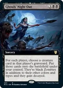 Ghouls' Night Out (Extended Art) Commander: Innistrad: Midnight Hunt NM MTG Non- - Image 1